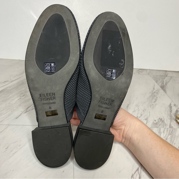 Eileen Fisher Betsy Gray Knit Mule 8 - Picture 12 of 13
